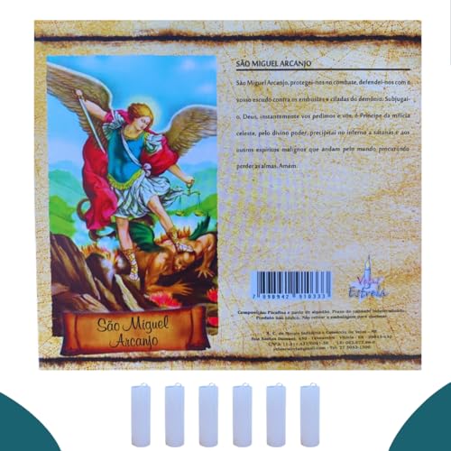 Vela De Novena de São Miguel Arcanjo, De 9 Dias, Com 370 Gramas. Com Oração Personalizada, Vela Reli