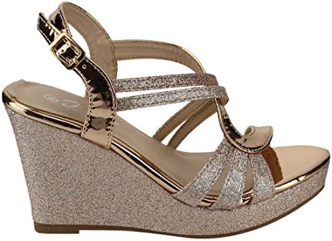 rose gold platform sandals