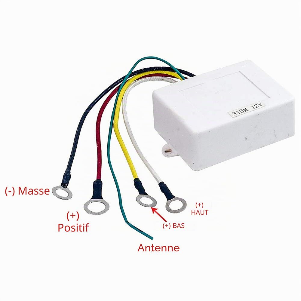 Akozon Ancre Télécommande Guindeau Interrupteur sans Fil Contrôleur de Garniture Accessoire de Voile de Bateau Marin 2 émetteur Contrôleur de Voile Accessoire de Bateau