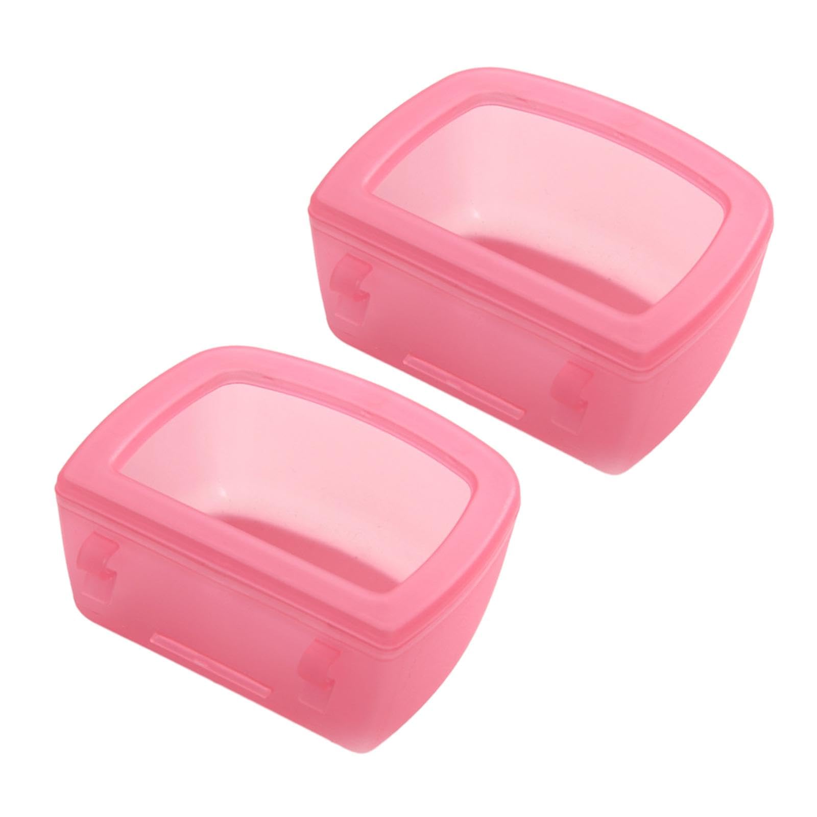 2 Pieces Crate Dog Bowls for Wire Cages or Crates Non Spilling Multipurpose Water Feeder Dish Drink Water Bowl for Small Dogs, Pink