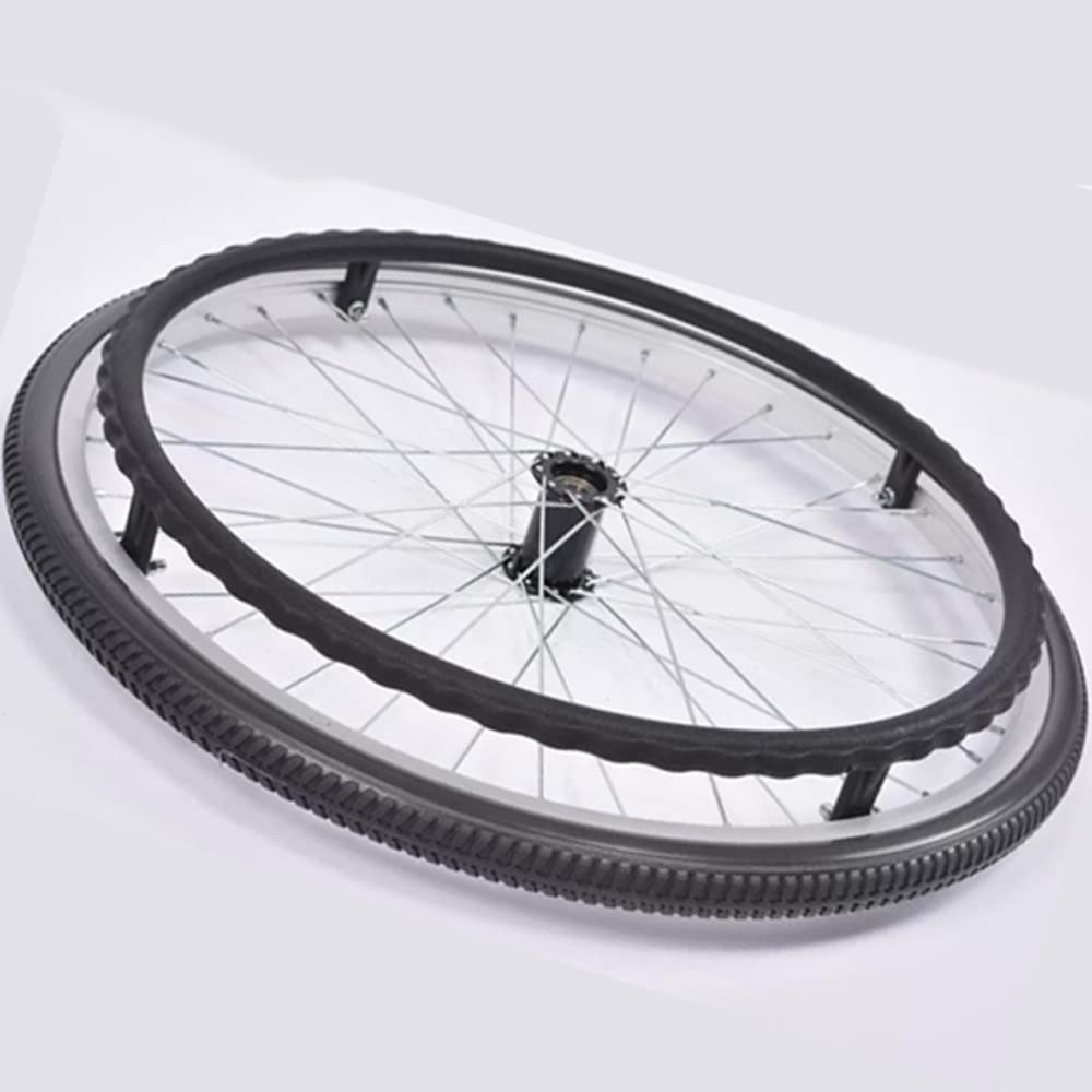 Conjunto de Ruedas de Repuesto para Silla de Ruedas de 20", 22" y 24", Rueda Trasera de aleación de Aluminio para Silla de Ruedas, neumáticos sólidos no neumáticos, Ruedas de Repuesto para s