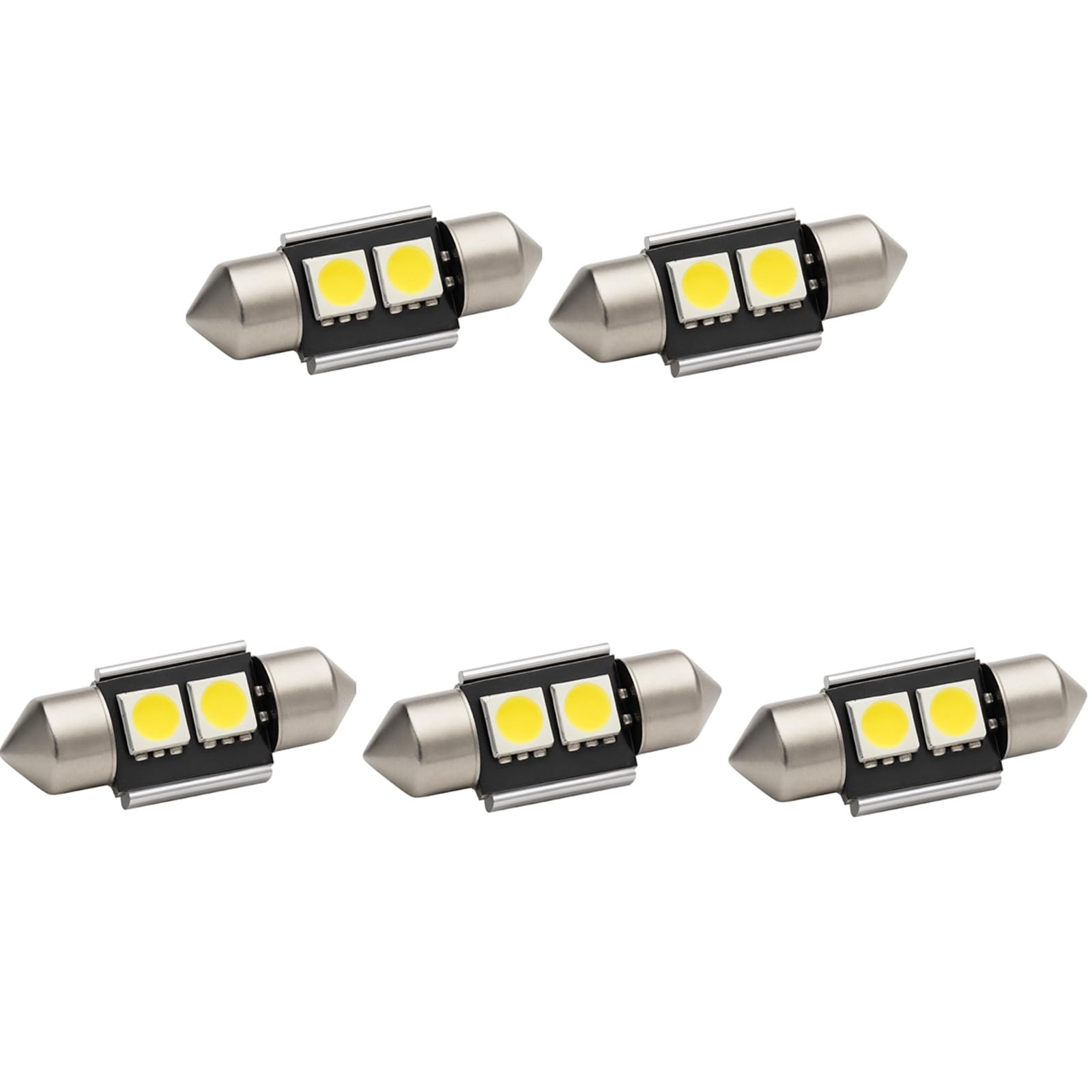 2x / 5x LED 12V Soffitten 31 mm weiß Innenraum Ersatz Beleuchtung warmweiß rot kaltweiß pink blau gelb (warmweiß, 5 Stück)