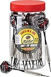Fat Cat Darts in a Jar: Soft Tip Darts with Storage/Travel Container, 17 Grams (Pack of 21)