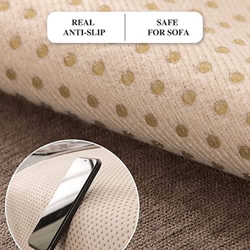 Hdcaxkj Couch Covers Chenille Fabric Corner Sectional Sofa Cover For Dogs Pets Anti Slip L Shape Sofa Slipcovers Living Room Furniture Protector 28 X 70 Inch Coffee (Sold By Piece/Not All Set) #TOP4