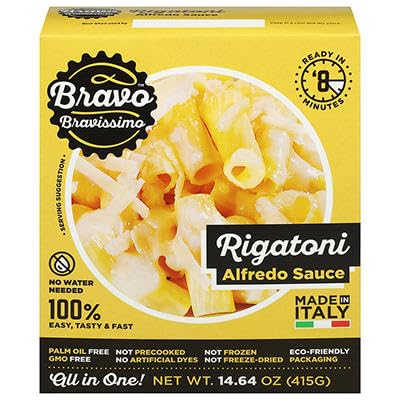 Bravo Pastiamoci Alfredo Rigatoni Sauce 14.64 Oz (Pack of 6)