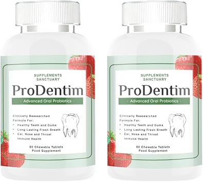 ProDentim Probiotics عن طريق الفم المتقدم 60 أقراص قابلة للمضغ &times; 2 2 أقراص من أقراص قابلة للمضغ