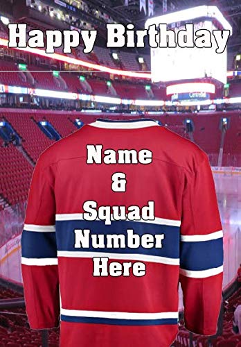 Pnc203 Carte d'anniversaire pour tous les Canadiens de Montréal, peut être créée pour tout événement Carte de voeux A5 Personnalisée par Gifts for All 2016 de Derbyshire UK Cover