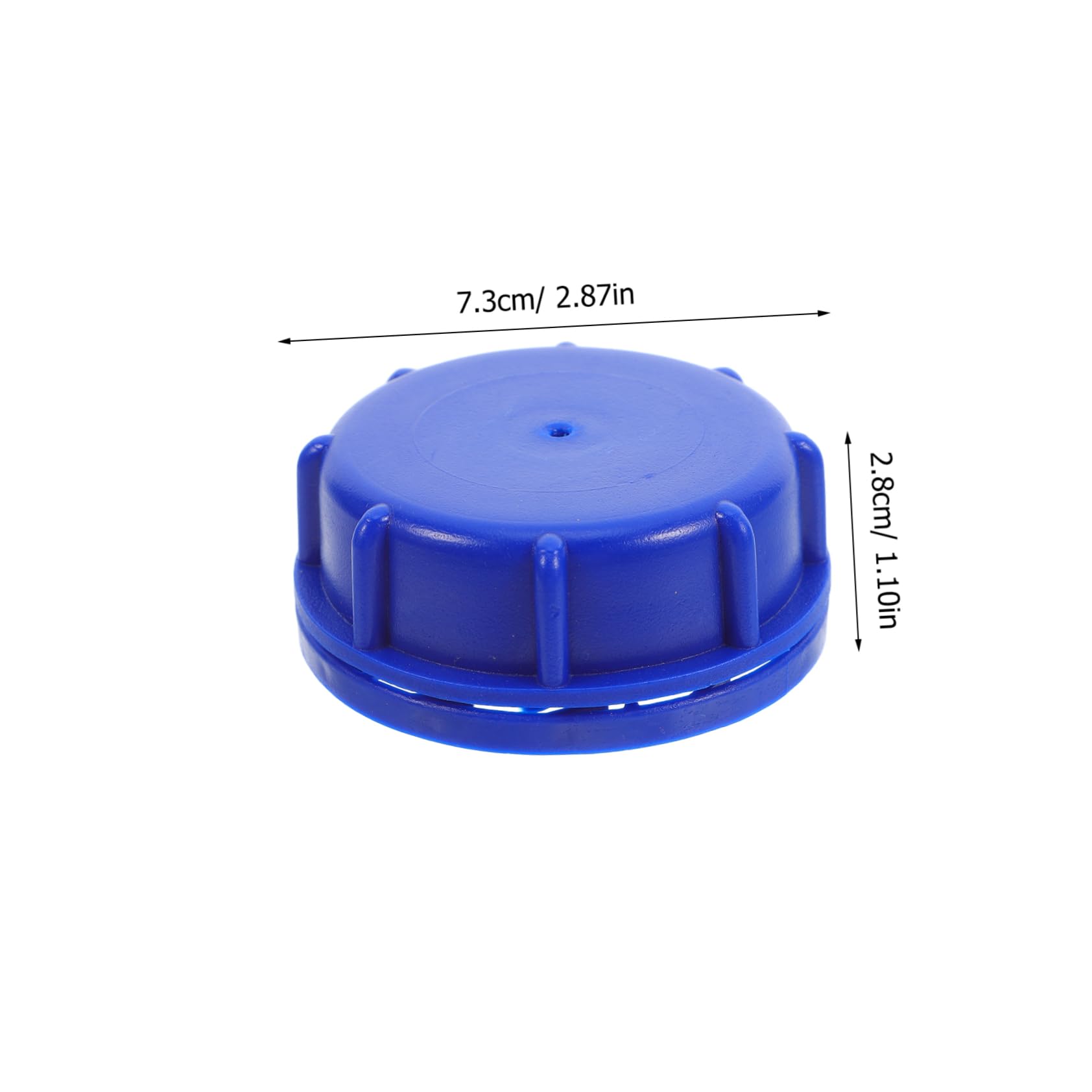 MUCKLILY 6pcs Gasoline Can Caps Replacement Universal Can Cap Sealing Lids for Pails Paint Buckets 6cm .3cm Abs Rubber Blue