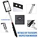 BBTO 4 Pieces Telescoping Inspection Mirror Telescoping LED Lighted Flexible Inspection Mirror Tool for Checking Observing Vehicle Small Parts (Modern Style)