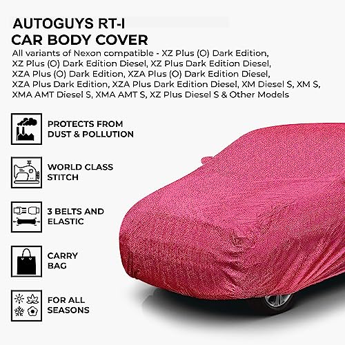 Image of Car Cover Waterproof RT-I for Tata Nexon [Year 2019 Onwards] - Nexon Car Cover Dust & UV Protection Nexon Car Body Cover with Mirror Pocket Soft Cotton Lining