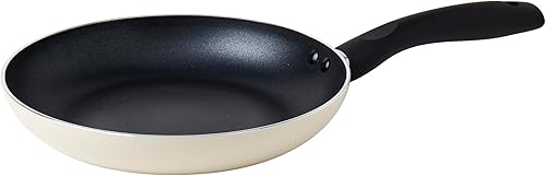 Miniatura 5 de Basic Essentials Juego de utensilios de cocina de aluminio antiadherente de 4 piezas, sartén con tapa de vidrio y espátula de nailon, color blanco