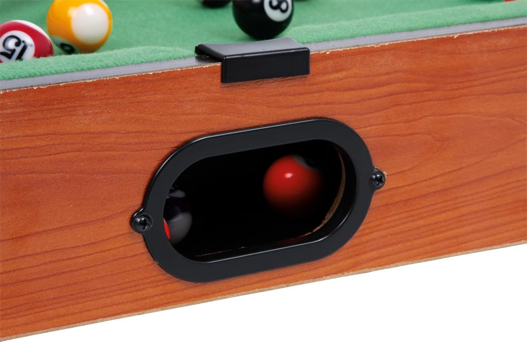 6703 Tavolo da biliardo "Mimi" small foot in legno, gioco del biliardo incl. accessori, giocabile su qualsiasi superficie piana, a partire da 5 anni