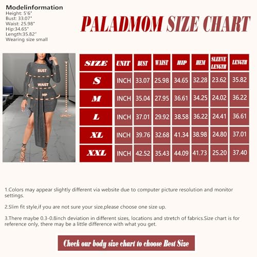 Image of Women's Casual Round Neck Long Sleeve Night Club Party Sexy Sparkly Bodycon Wrap Mini Dress