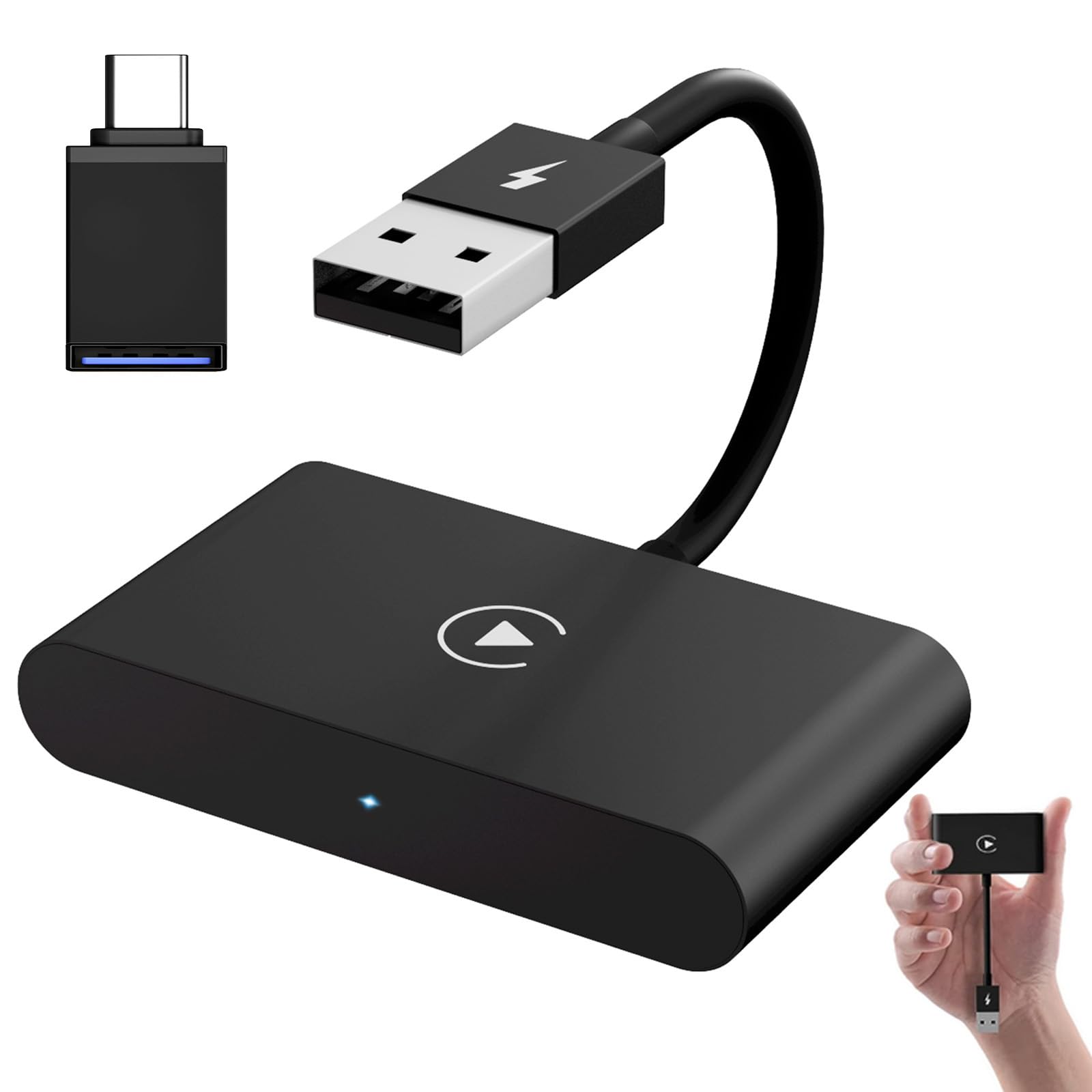 Carplay Wireless Adapter for iPhone Plug & Play Converts Wired CarPlay to Wireless Works with All Original Wired CarPlay Car Support Online Update for iPhone iOS 10+