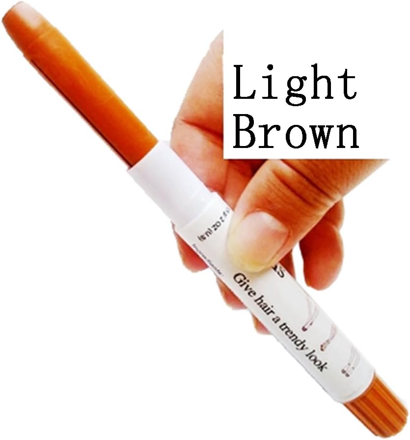 AWEN joyous Instantaneity Hair Chalk Pens Temporary Salon Hair Color Dye Touch-up (Light Brown)