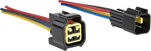 Miniatura 6 de Laisomeke Conector eléctrico de 4 pines, conector impermeable, macho y hembra, cable de 16 AWG adecuado para automóvil, camión, barco y otras
