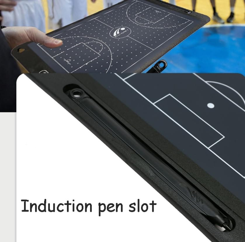 Tablica taktyki piłkarskiej, Elektroniczna tablica treningowa do koszykówki/piłki nożnej, sprzęt pomocniczy do treningu, taktyczny tablet do rysowania, prezenty, 15 cali(Basketball)