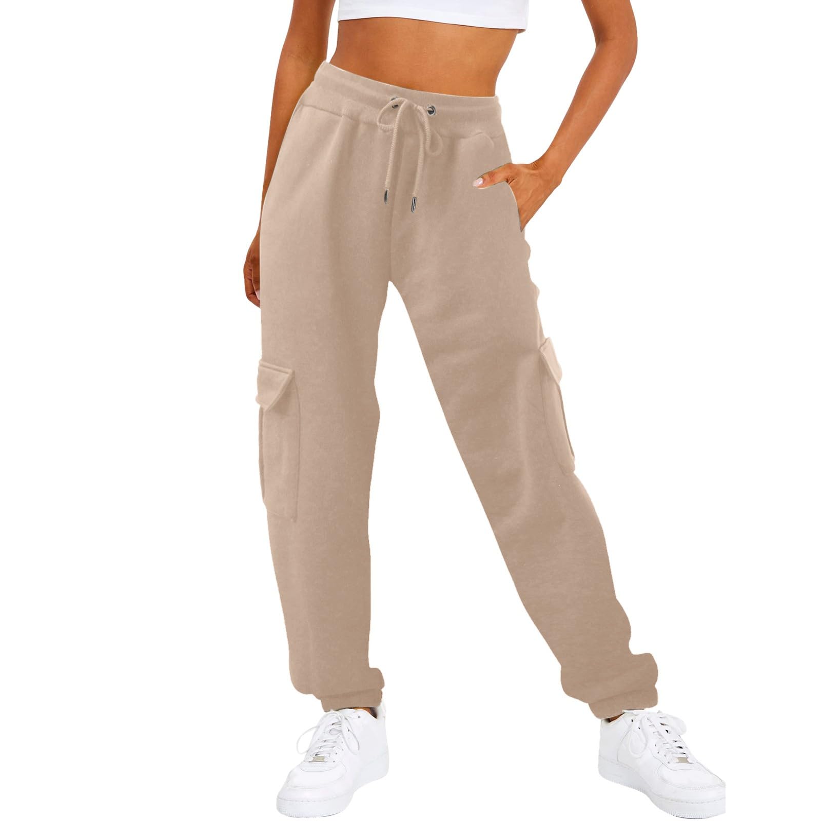 Pantalones de chándal largos holgados para mujer, pantalones deportivos
