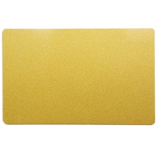 Ebamaz Tableta de tarjetas de visita de metal con impresión de sublimación, 86 x 54 mm, paquete de 10 unidades (aluminio de 0,45 mm de grosor, dorado perlado, en blanco)