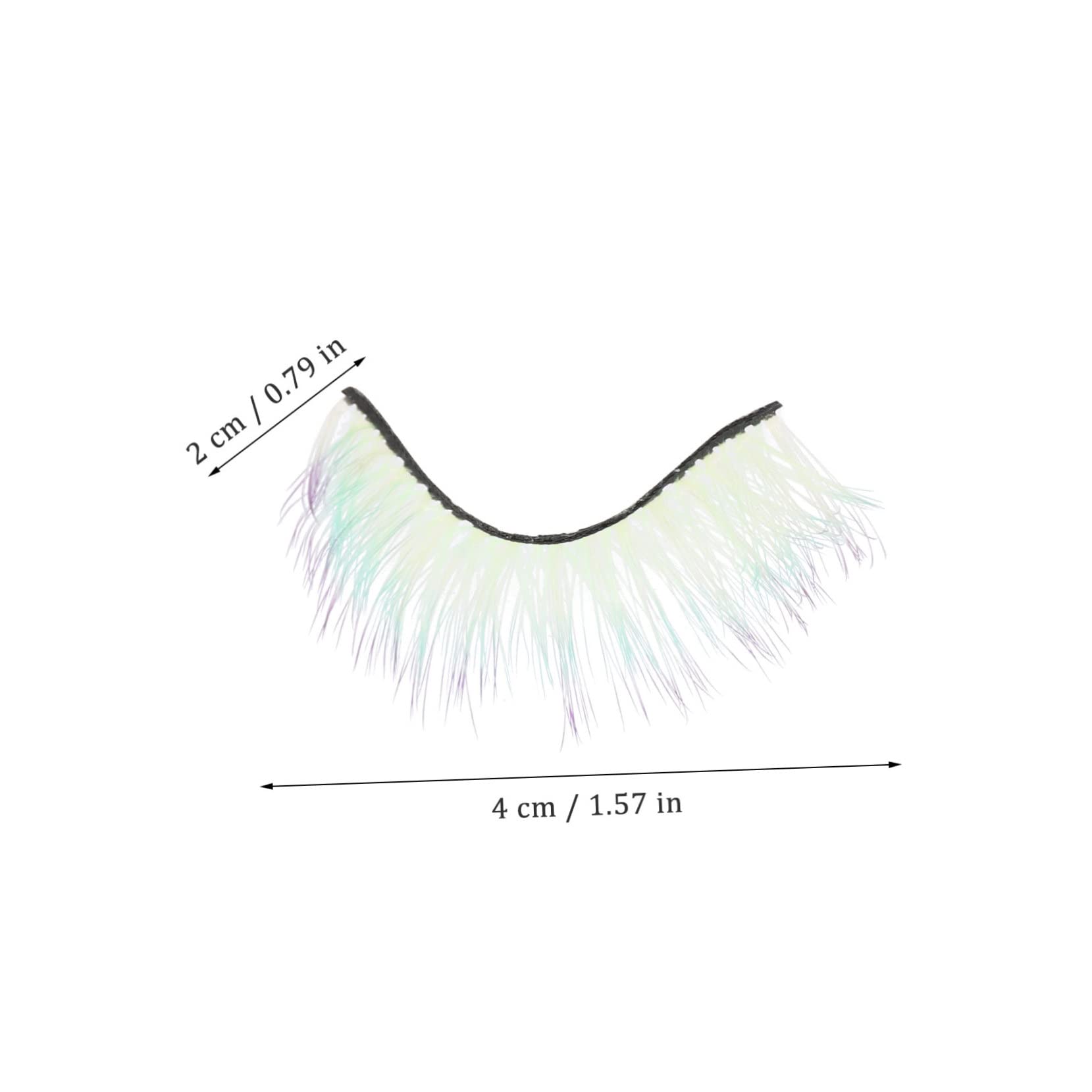 Baluue 20paia Ciglia Finte Fluo Per Donne Extension Di Ciglia Colorate e Leggere Per Makeup e Occasioni Speciali