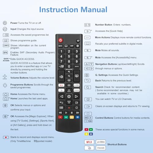Image of Universal Remote for LG Smart TV Remote Control Replacement (2017-2026)