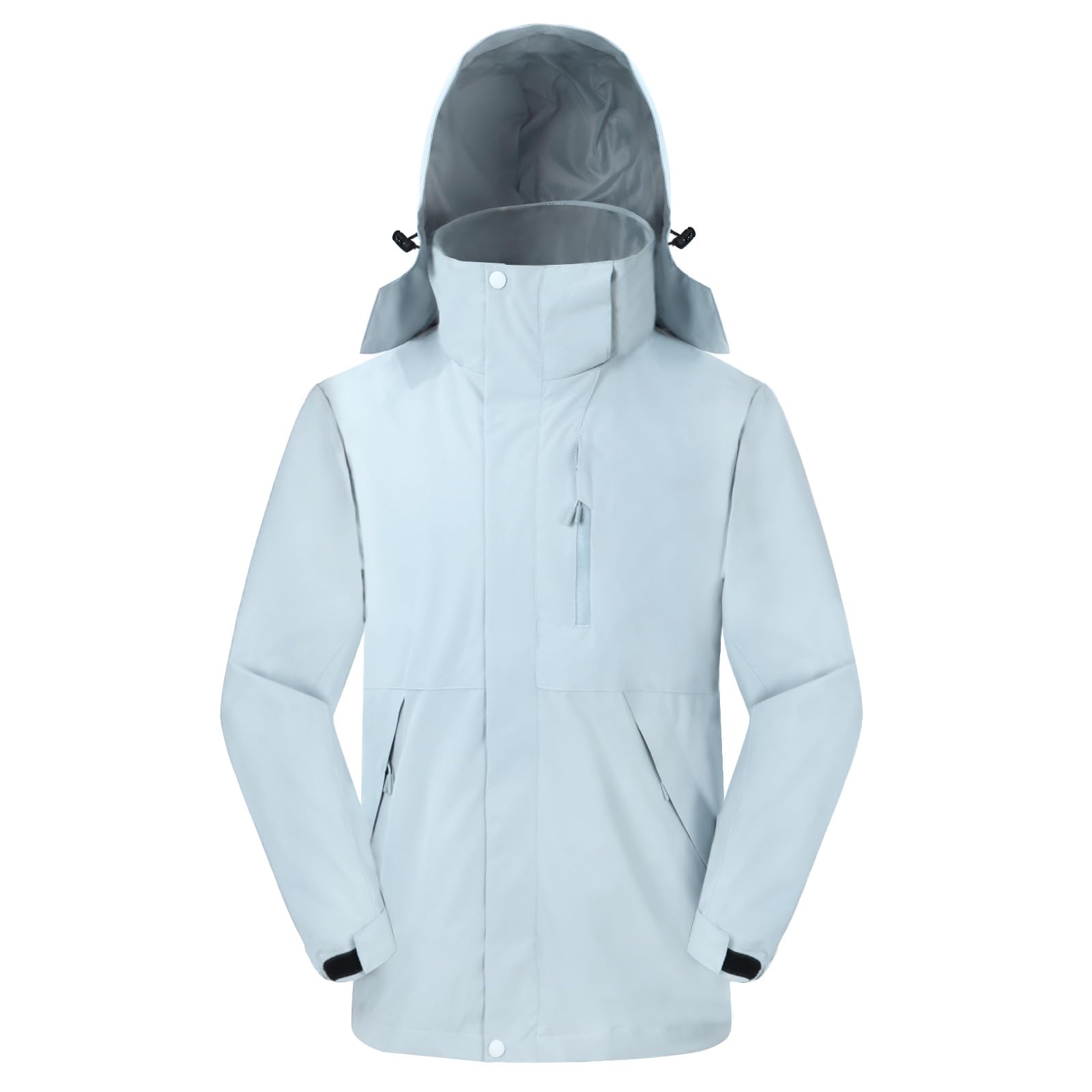 Ynport Crefreak Damen Regenjacken wasserdicht mit Kapuze Leichter Wandern Regenanzug Damen Winddicht Voller Reißverschluss Outdoor Windbreaker