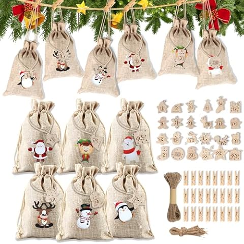 DIY Advent Calendar with Jute Bags Cover