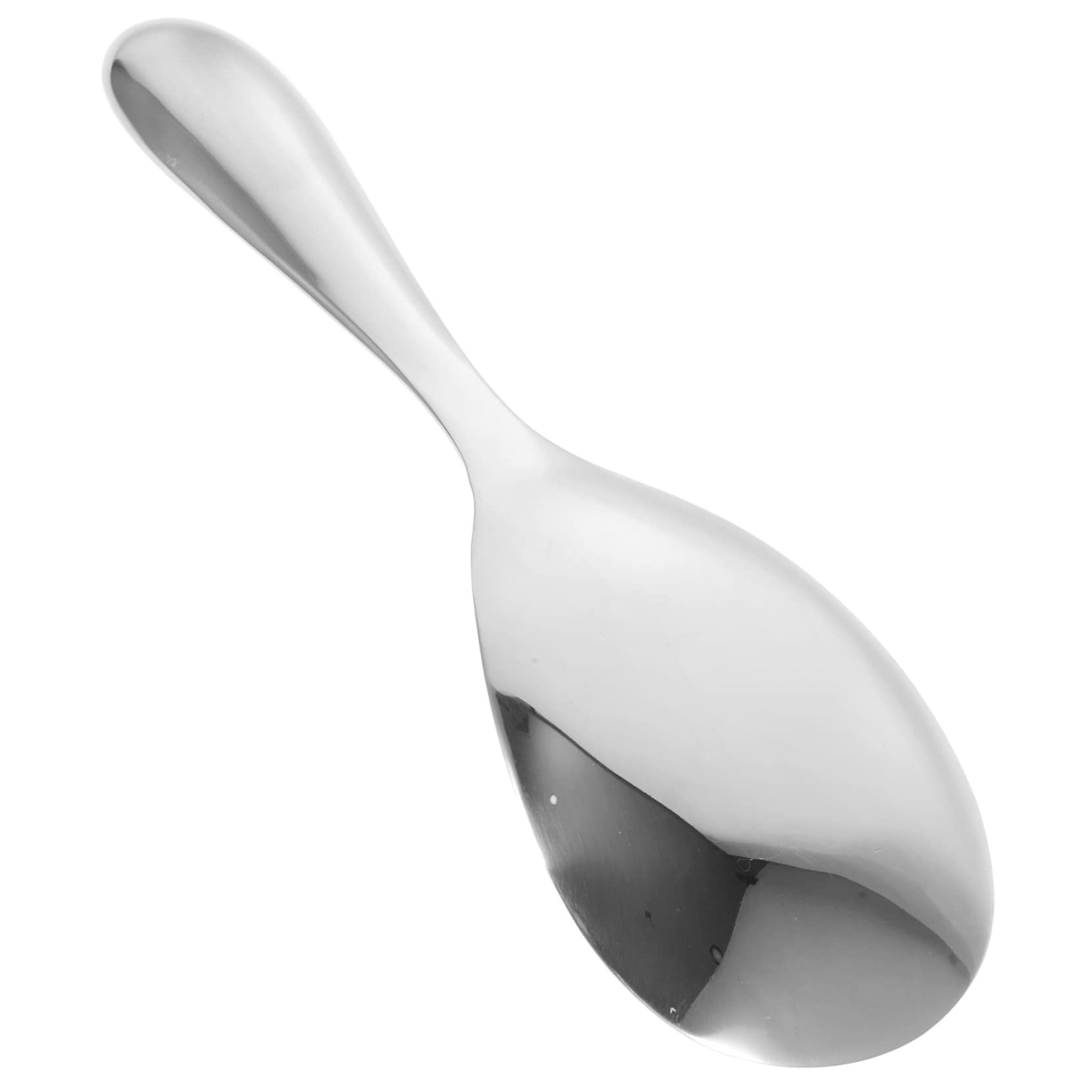 FUNOMOCYA Rice Spoon Large Spoon Kitchen Spoons Rice Cooking Rice Scooper Rice Portion Scoop Kitchen Cooking Spoon Porridge Spoon Non Japanese Soup Spoon Rice Paddle Stainless Steel Silver