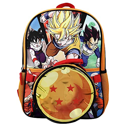 Dragon Ball Z Conjunto de mochila sublimada e lancheira, Multicolorido