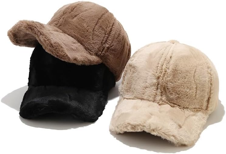 Cappello Da Baseball In Pelliccia Sintetica Harssidanzar Donna - Morbido, Regolabile (circonferenza 55-59 Cm), Modello CL605EU