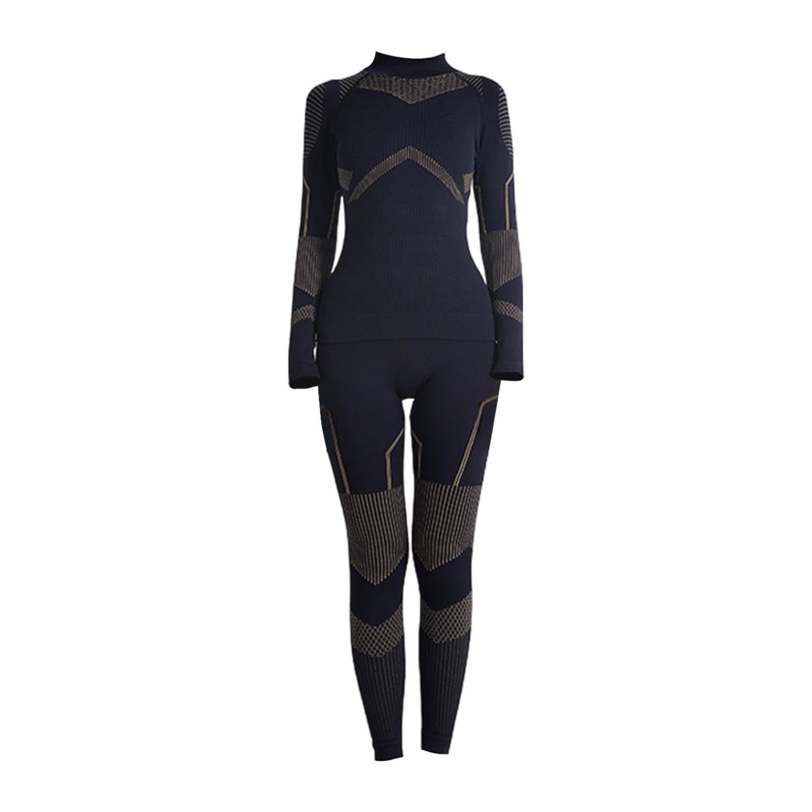 UJEAVETTE Women Thermal Underwear Warm Long Johns Skins Set for Cycling Mountaineering S-image-43