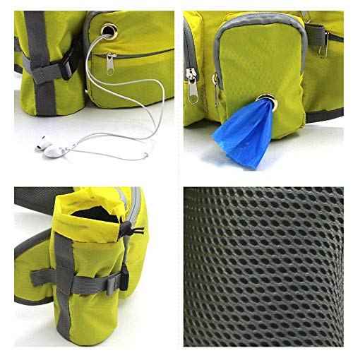 Zhbotaolang Waist Belt Bag Sports Running Jogging Workouts Dog Leash Walking Storage Pack Yellow #TOP2