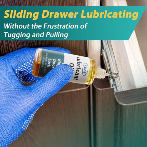 KEZE Türscharnier-Schmiermittel, Türquietschen-Reparatur-Schmiermittel für Schlossscharniere, Drehpunkt, Werkzeugmaschine, Uhr, Schlüsselloch mit Nadelöler,30 ml pro Stück, 1er-Pack