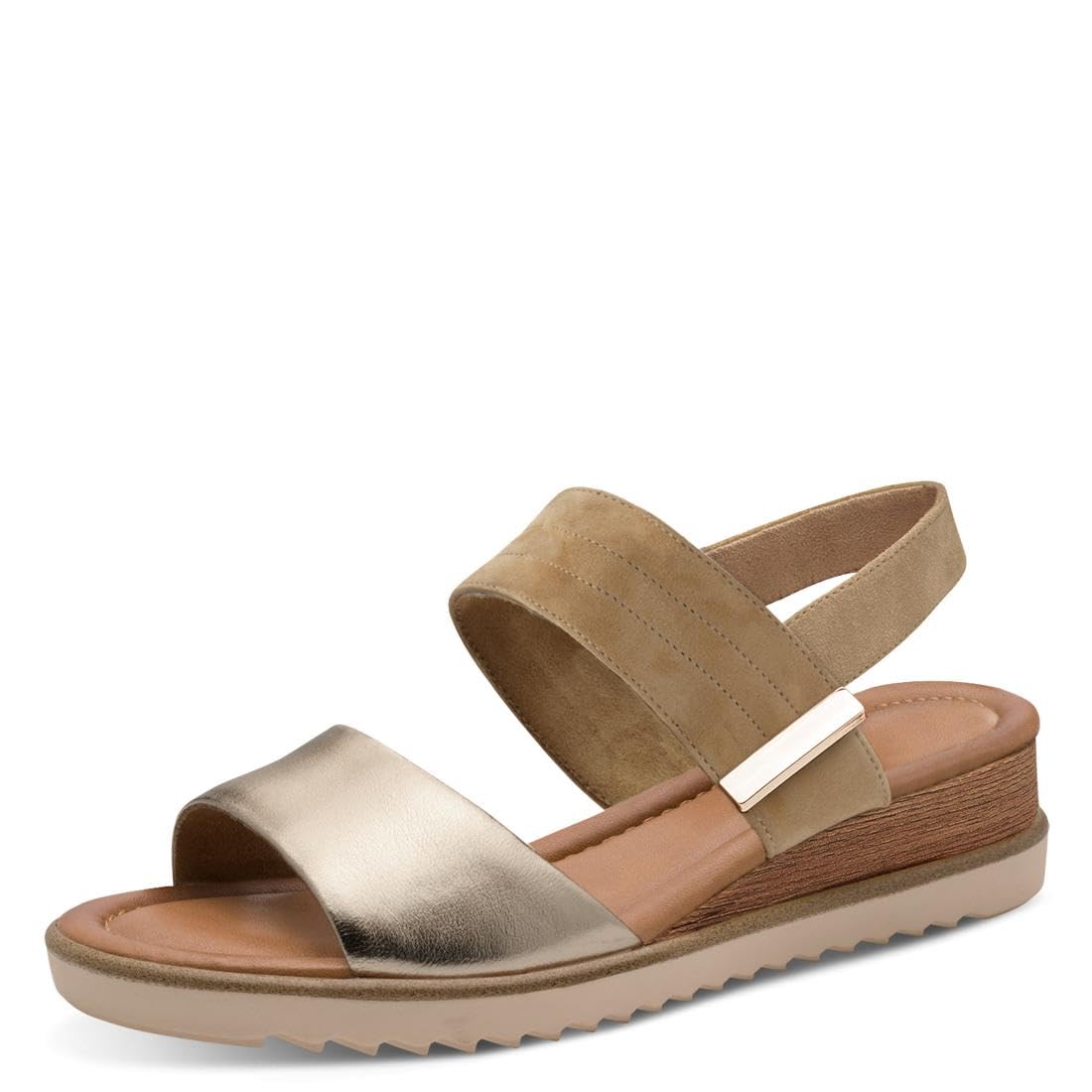 Tamaris Women’s sandal with wedge heel beige 3.5 UK
