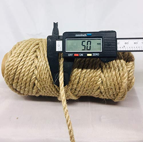 100 Feet 5Mm Jute Twine, Heavy Duty Jute Rope, Natural Hemp Rope For Diy Arts Crafts, Gardening, Bundling，Home Decorating, Cat Scratching Post #TOP3
