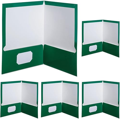 Vista 21 de Oxford carpetas laminadas con capacidad para 100 hojas, con dos bolsillos, 25 unidades (51704), Negro