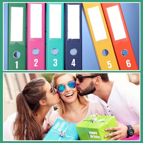 Image of Qilery 32 Sheets 1 Inch Letter and Number Stickers Self Adhesive Vinyl Letters Alphabet Stickers Big Font Letters Number Tags for School Classroom Home Mailbox Decor (White)