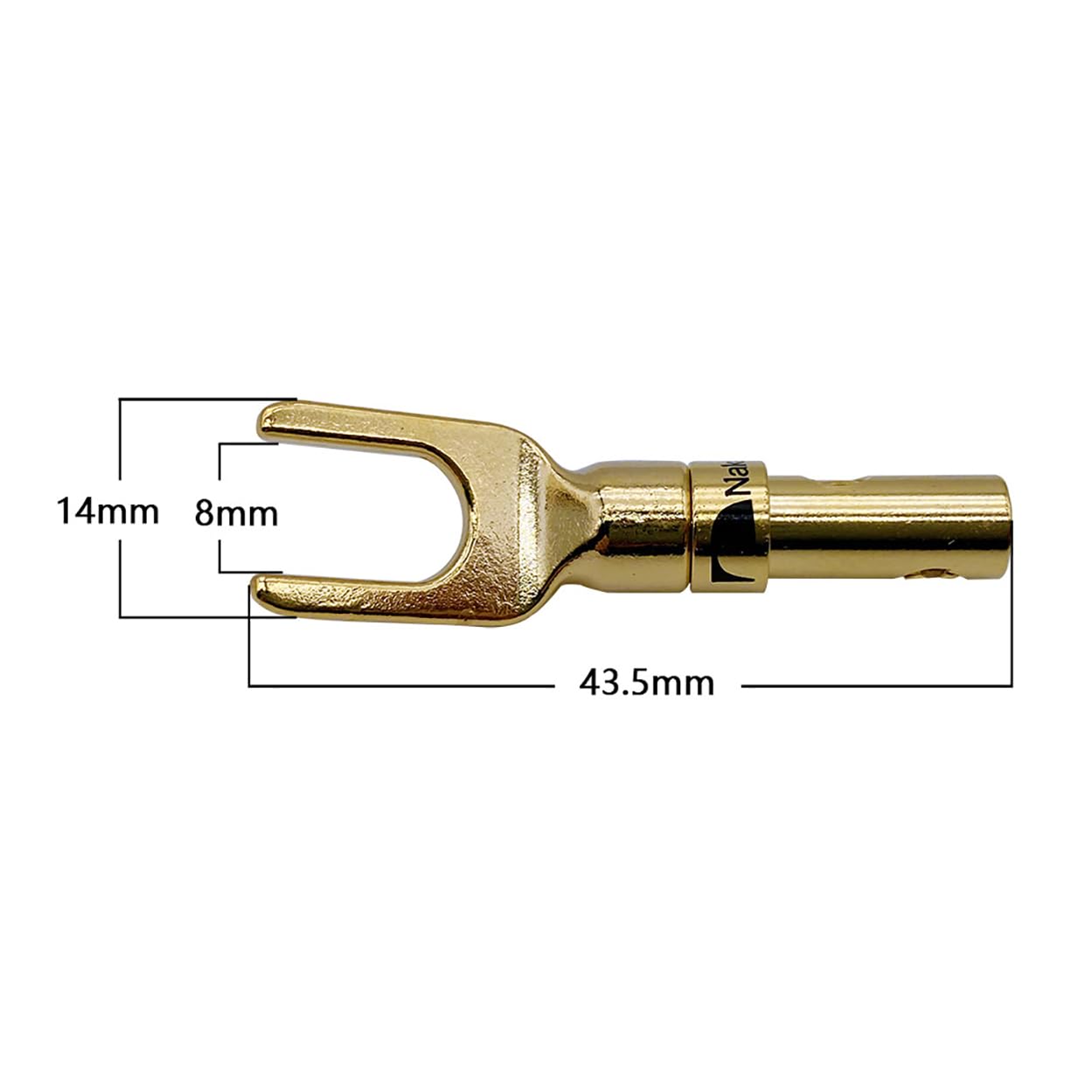 10pcs Y Spade Plug, Red Black Plated U Fork Spade Connector with 4mm Jack Copper Banana Socket for Multimeters Electronic Applications, Support 30V Voltage and 36A Current
