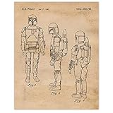 Classic Movies Character Patent Prints, 1 (11x14) Unframed Photos, Wall Art Decor Gifts Under 15 for...