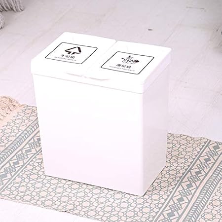 Amazon ゴミ箱 分別 ゴミ箱 おしゃれ スリム ダンボール ダストボックス 22リットル ゴミ袋ネオカラー 分別 キッチン トイレ 室内 コンパクト ふた付き ホワイト フタ付きゴミ箱 オンライン通販