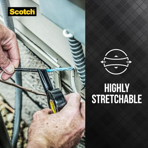 Scotch 3/4 W x 66 ft. L Black Vinyl Electrical Tape