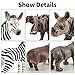 THINKBAY 12PCS Realistic Safari Animals Figures Learning Toys Set, Large African Animal Toys, Wild Zoo Animal Toys, Educational Playset Toys for Boys Girls, Birthday Gift for Toddlers Kids