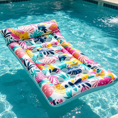 Flotteur de piscine gonflable ergonomique contre le mal de dos en vacances