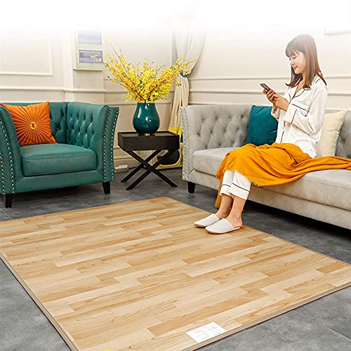 JIEZ Elektro- Heizung Bodenmatte, Heizteppich Bereich Teppich, Heizdecke, schnelle Heizung, Wasserdicht, einstellbare Temperatur, Überhitzungsschutz, Anti- Rutsch- Fußboden- Auflage, 10