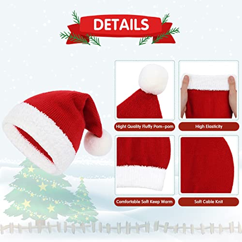 American Trends Baby Santa Hat for Kids Unisex Red Velvet Santa Claus Hat for Xmas New Year Festive Holiday Party Supplies Christmas Hat for Infant2