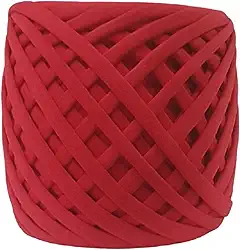 Fio de Malha Dalia Premium 500g – Espessura 33mm, Anti-Pilling, para Crochê, Tricô e Bolsas Artesanais (5001-Vermelho)