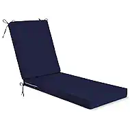 Detiblue Chaise Lounge Cushions Outdoor, 72x21x3 Waterproof and Comfortable Lounge Chair Cushion with Ties,Patio Furniture Cushions for Lawn/Pool/Beach/Resort Hotel(Navy Blue)