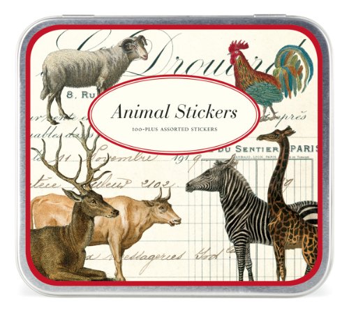 Cavallini Decorative Stickers Animals, Assorted