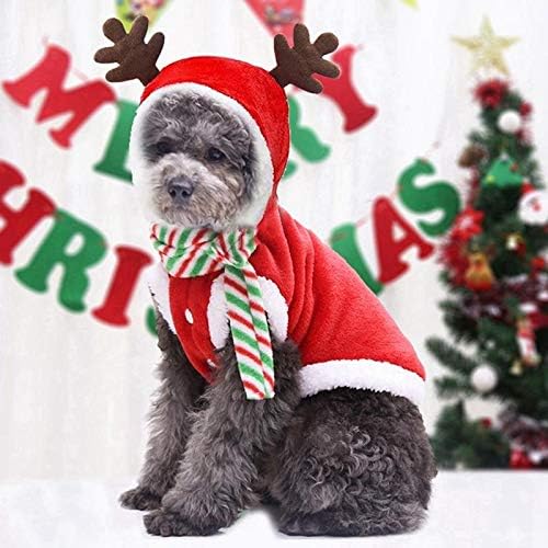 Santa Holiday Costume for Small, Medium, Large Dogs Cats (XXL)