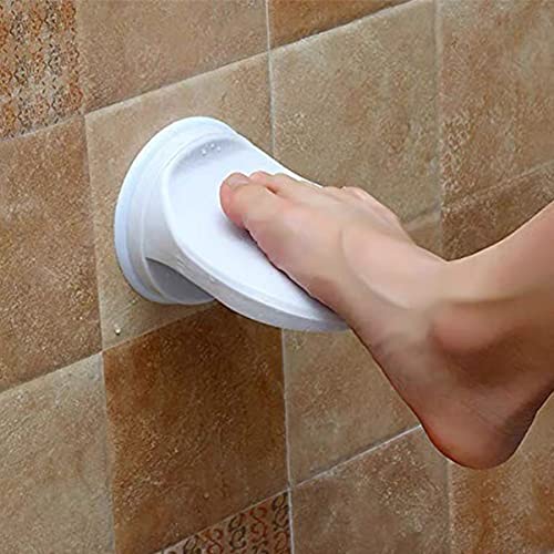 Reposapiés para ducha antideslizante de plástico blanco miniatura 4